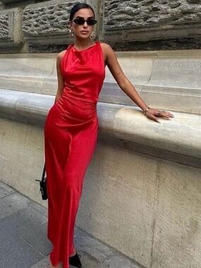 chinese dress ladies ZARA MAXI DRESS